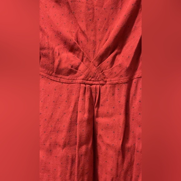 Free People This Town Red Long Sleeve Button-Down Shirt Dress - Picture 5 of 7